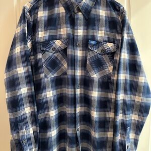 DIXXON Blue and White Casual Button Down Shirt